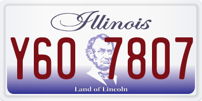 IL license plate Y607807