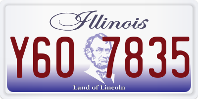 IL license plate Y607835