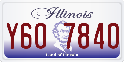 IL license plate Y607840