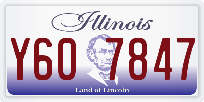 IL license plate Y607847