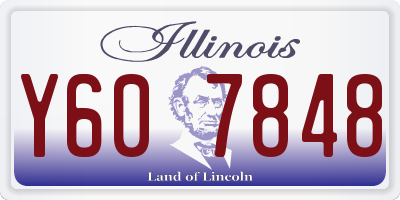 IL license plate Y607848