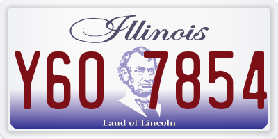 IL license plate Y607854