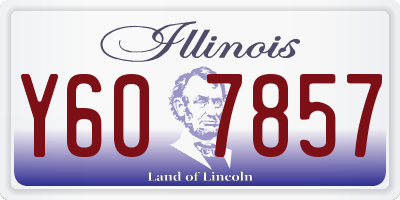 IL license plate Y607857