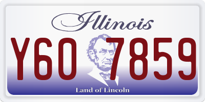 IL license plate Y607859