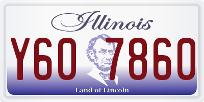 IL license plate Y607860