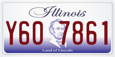 IL license plate Y607861