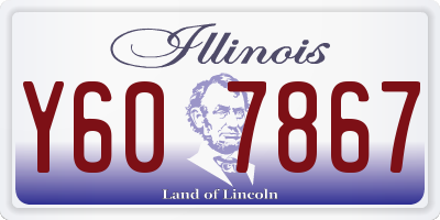 IL license plate Y607867