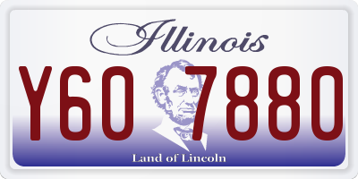 IL license plate Y607880