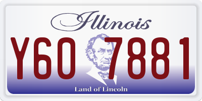IL license plate Y607881