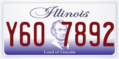 IL license plate Y607892