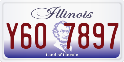 IL license plate Y607897