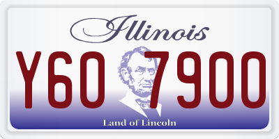 IL license plate Y607900