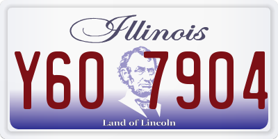 IL license plate Y607904