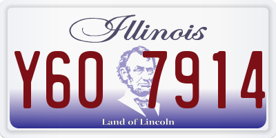 IL license plate Y607914