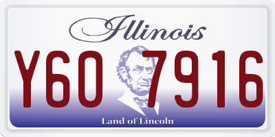IL license plate Y607916