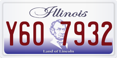IL license plate Y607932