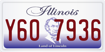 IL license plate Y607936