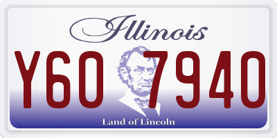 IL license plate Y607940