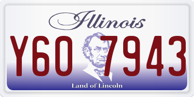 IL license plate Y607943