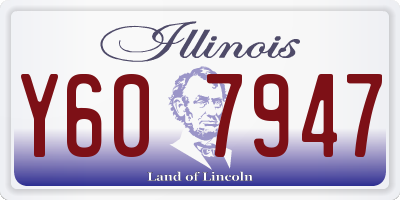 IL license plate Y607947