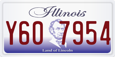 IL license plate Y607954