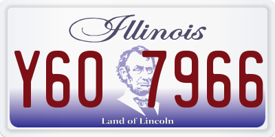 IL license plate Y607966