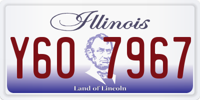 IL license plate Y607967