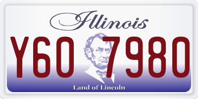 IL license plate Y607980