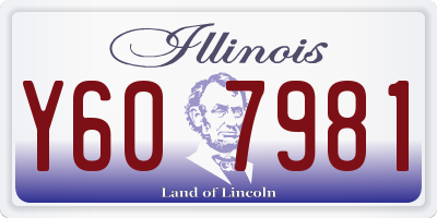IL license plate Y607981