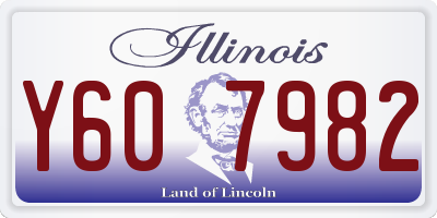 IL license plate Y607982