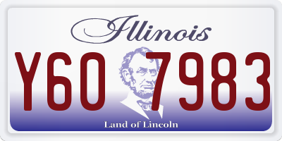 IL license plate Y607983