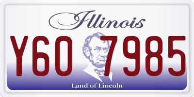 IL license plate Y607985