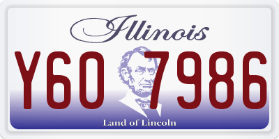IL license plate Y607986