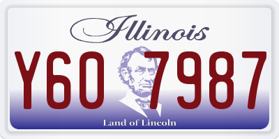 IL license plate Y607987