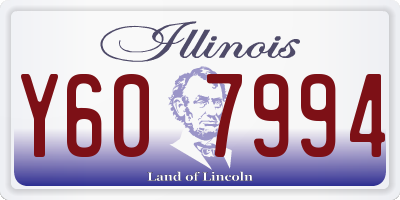 IL license plate Y607994