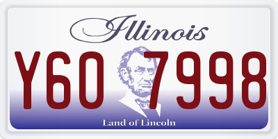 IL license plate Y607998