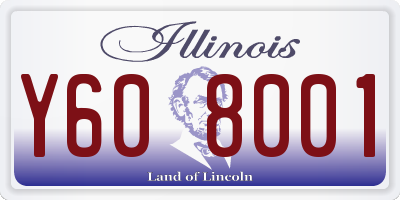 IL license plate Y608001