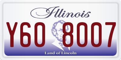 IL license plate Y608007