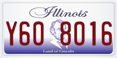 IL license plate Y608016