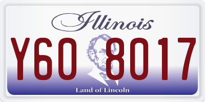 IL license plate Y608017