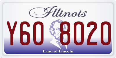 IL license plate Y608020