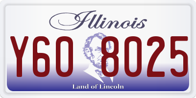 IL license plate Y608025