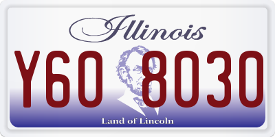 IL license plate Y608030