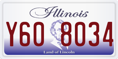 IL license plate Y608034