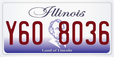 IL license plate Y608036