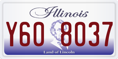 IL license plate Y608037