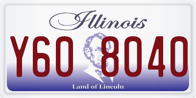 IL license plate Y608040