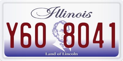 IL license plate Y608041