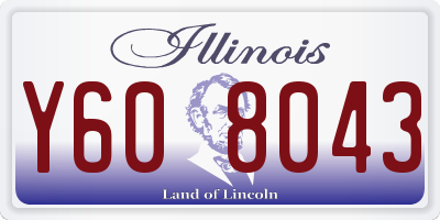 IL license plate Y608043