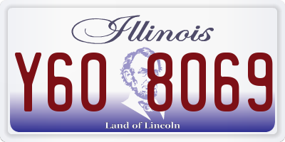 IL license plate Y608069